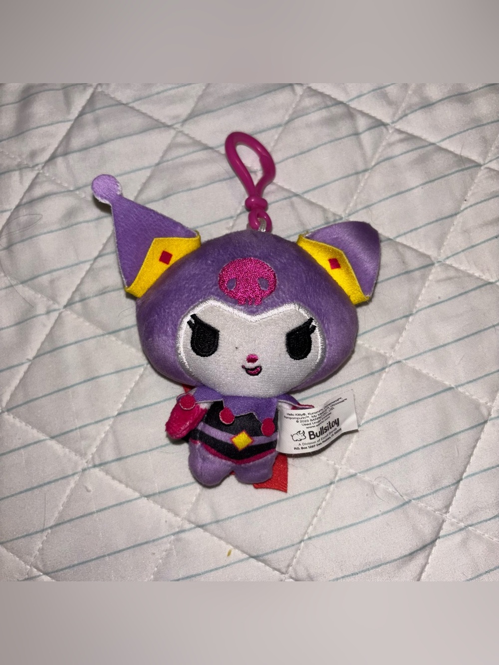 Sanrio Kuromi Superhero Plush Bag Charm/Keychain